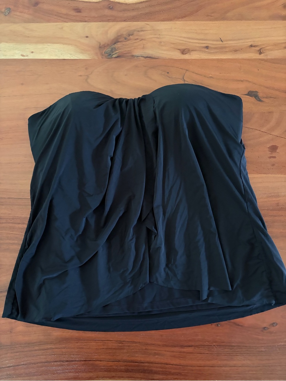 Christina Black Strapless Swim Tankini Top size 16